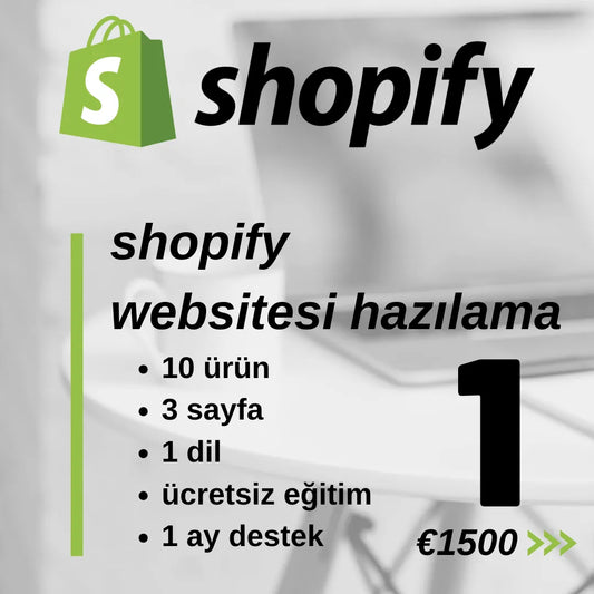 Shopify Websitesi Hazırlama (Paket 1)