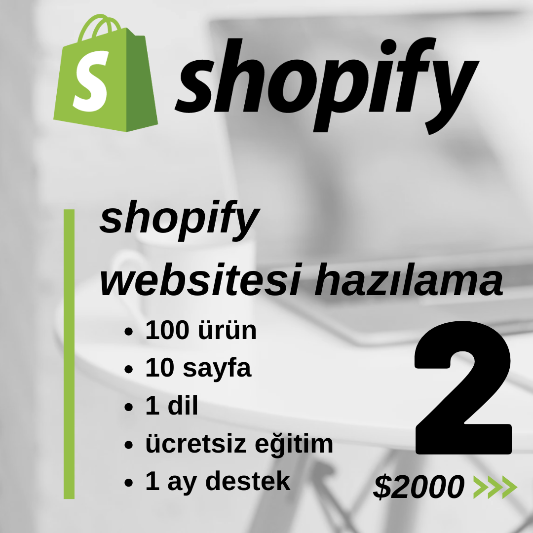 Shopify Websitesi Hazırlama (Paket 2)